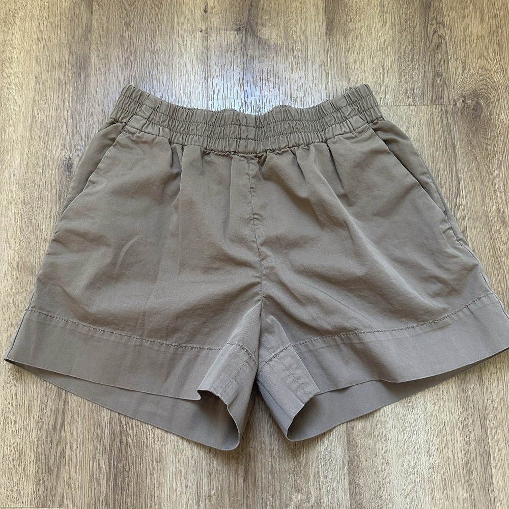 Everlane Women's Cotton Tan Brown Pull On Shorts Size 2